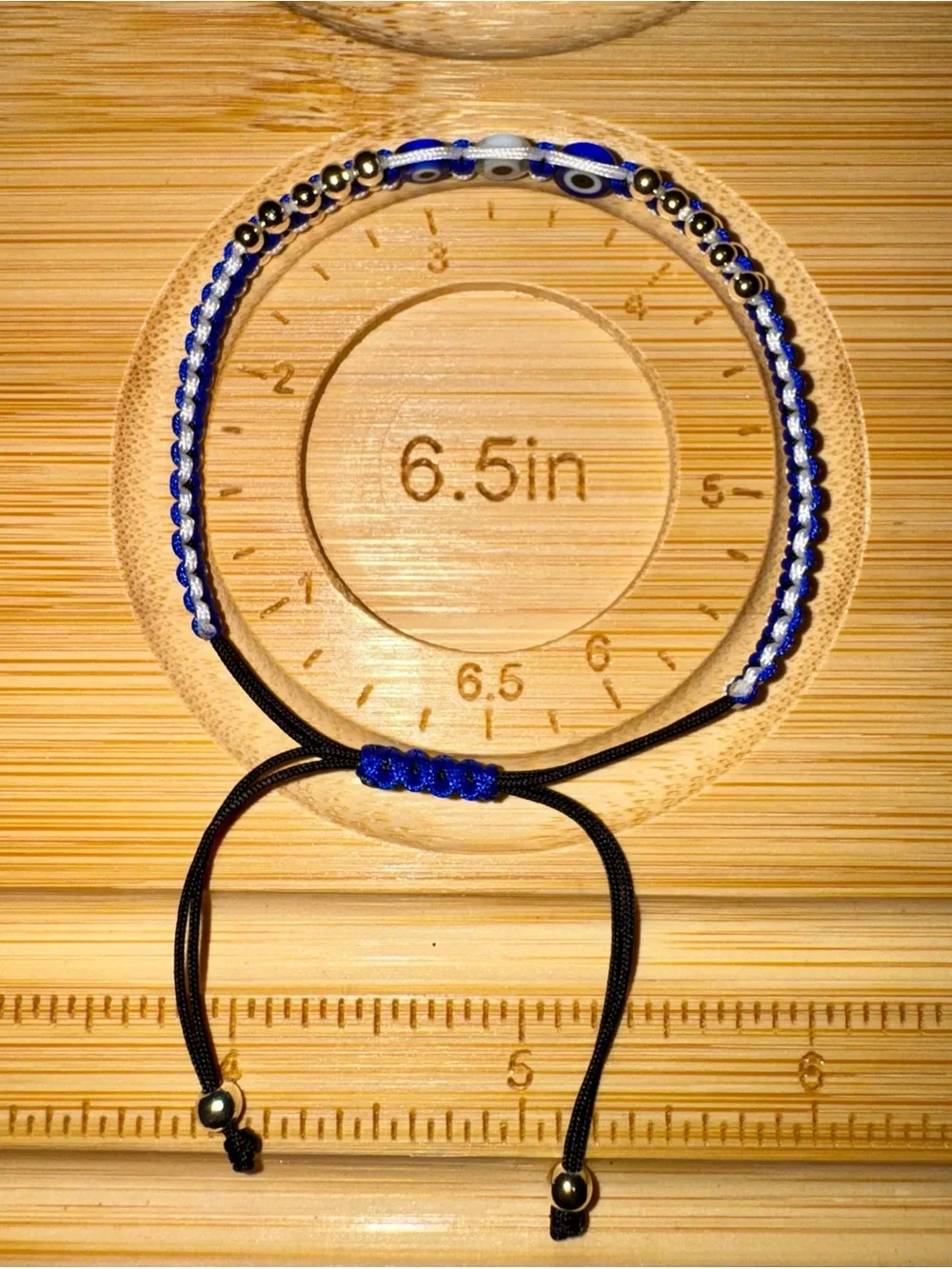 Blue and White Evil Eye Bracelet / Pulsera Ojo Turco Azul y Blanco